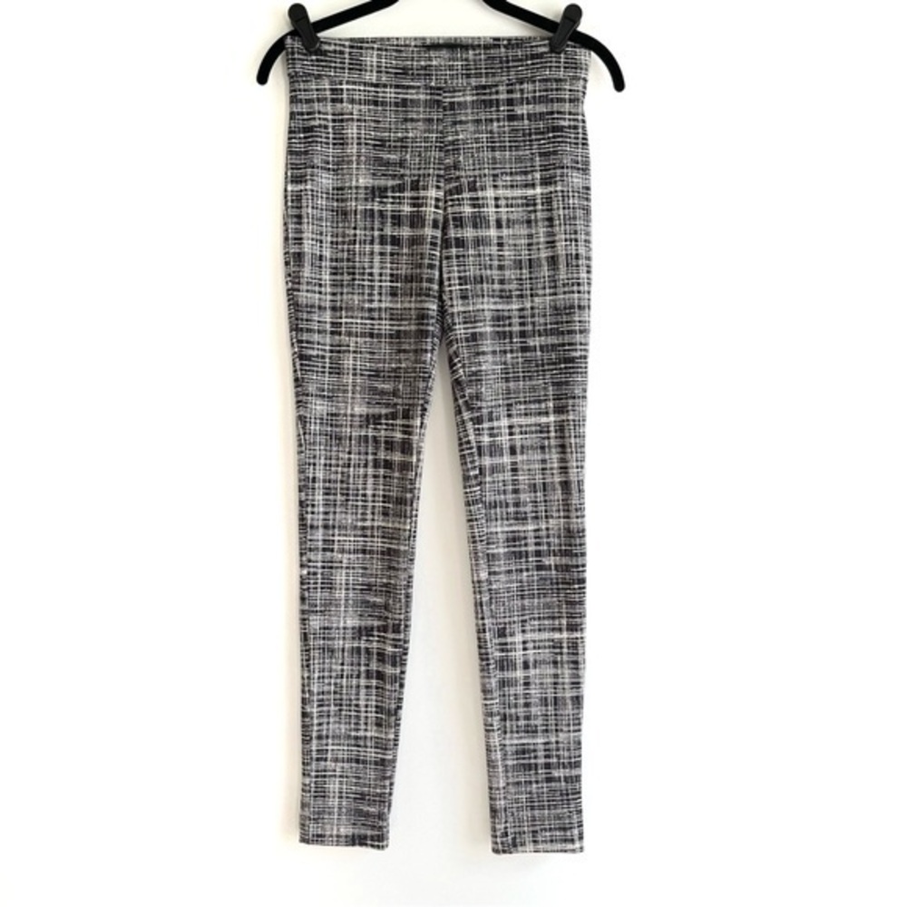 Theory Black Off White Pattern Adbelle K Pant/Leggings Size Small